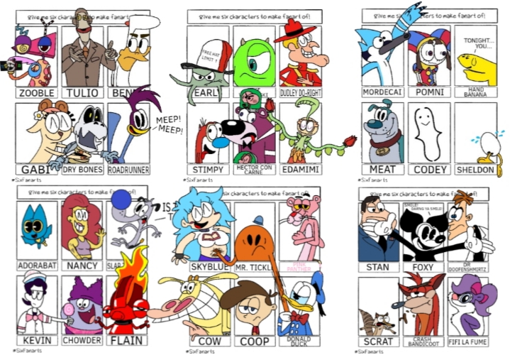 Six fanarts collage #6