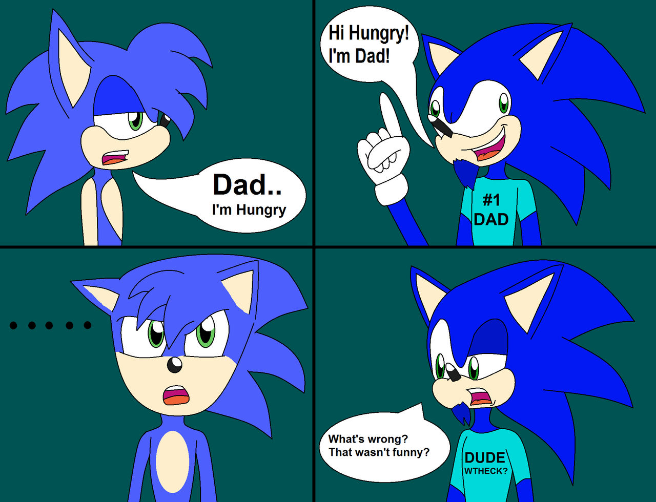Sonic being a good father.. maybe by SonicMan199 on DeviantArt