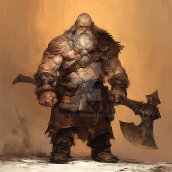 [OPEN] ADOPT AI WORK - Concept of Barbarian Dwarf