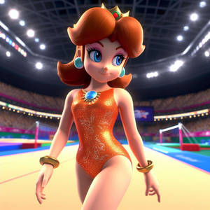 Gymnast Princess Daisy Sleeveless Leotard