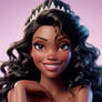 Halle Bailey+Princess Tiana Amalgamation Portrait