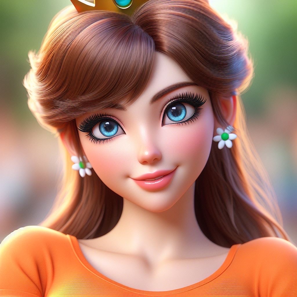 Daisy Renders Nintendo Princess Daisy realistic portrait by GaugedPhoton on DeviantArt