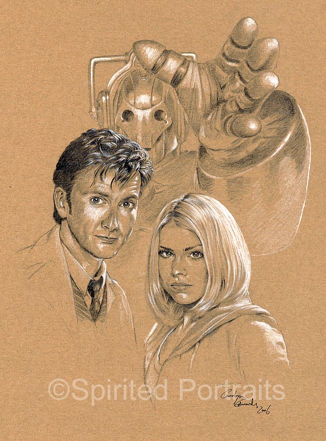 The Doctor, Rose and cyberman