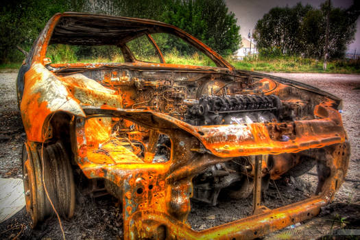 burn car