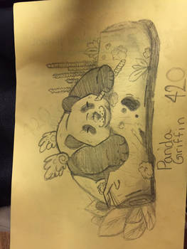 School doodle panda griffin