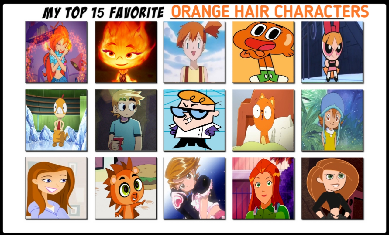 Orange Hair Ranger My top 15 favourite Orange hair characters by fanbyjazzystar123 on ...