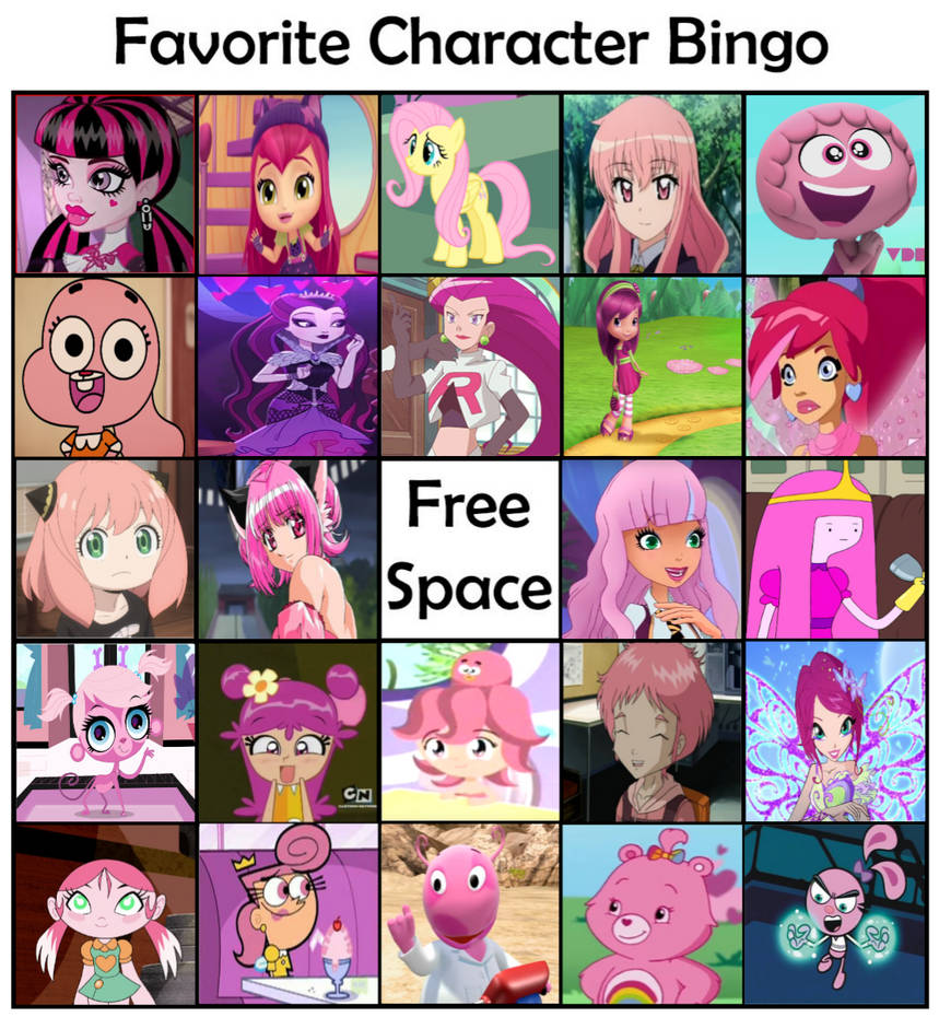 Favourite Pink hair Female Characters Bingo by FanbyCNAndAnime16 on ...