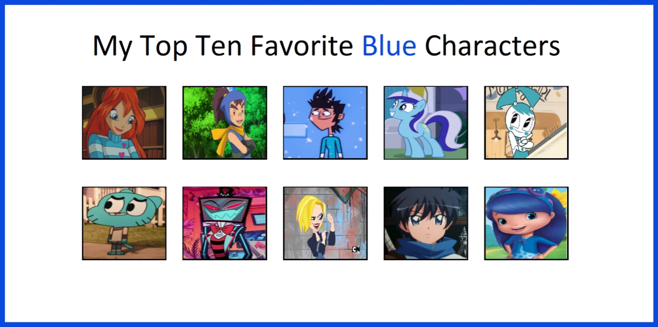 My top 10 Favourite Blue Characters Volumen 1 by fanbyjazzystar123 on ...