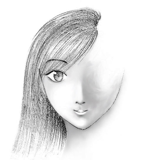 Half Face Pencil Sketch By Dragonaeve On Deviantart