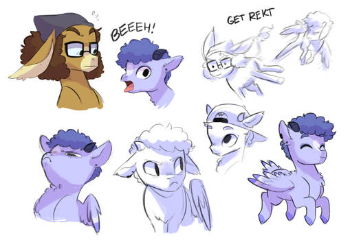 Goat/Ponysona Doodles