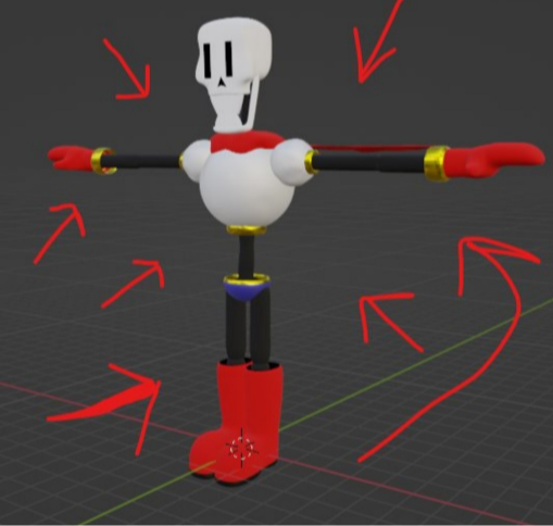Papyrus 3d model I'm making by Jayrassic00 on DeviantArt
