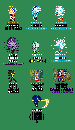 DStar on X: I finally completed all 4 sprites for the Sonic