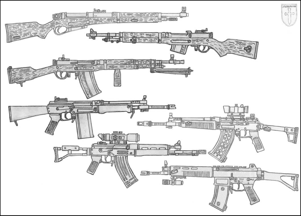 Group Rifles Drawing Mertaranta Rifles by TJ-Nissinen on DeviantArt