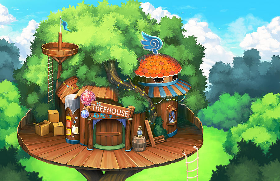 Treehouse BG by kichigai on DeviantArt