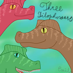 Three Dilophosaurs