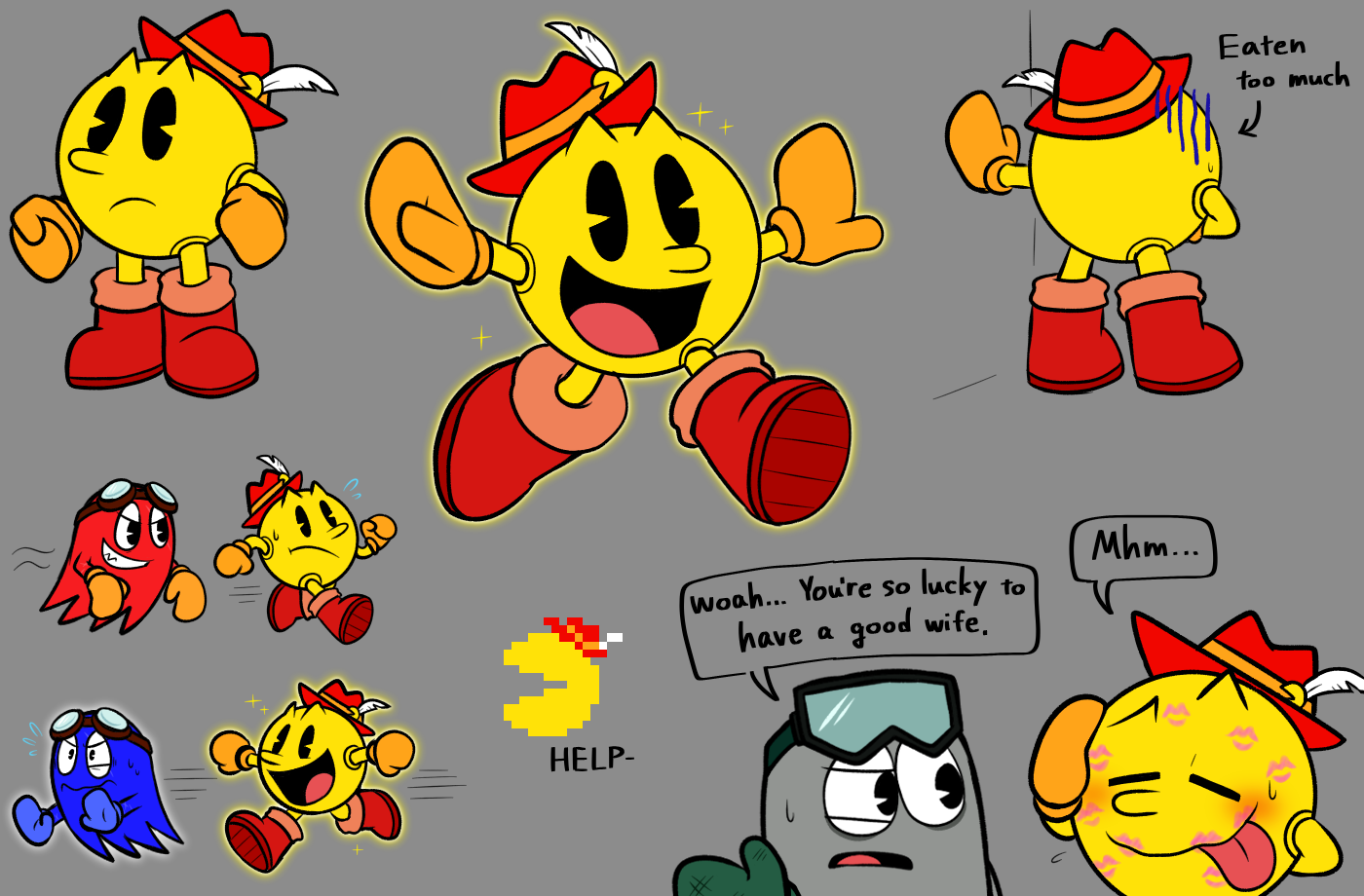Pacman Sticknodee Pac-Man Doodles by Tsukikage1128 on DeviantArt