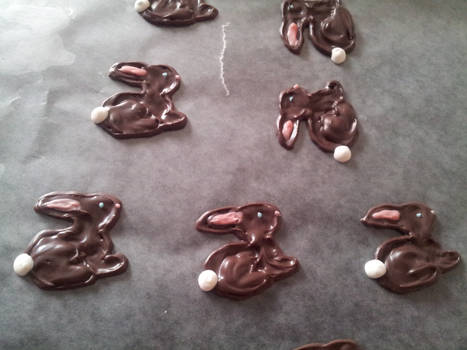 small chocolate bunnies