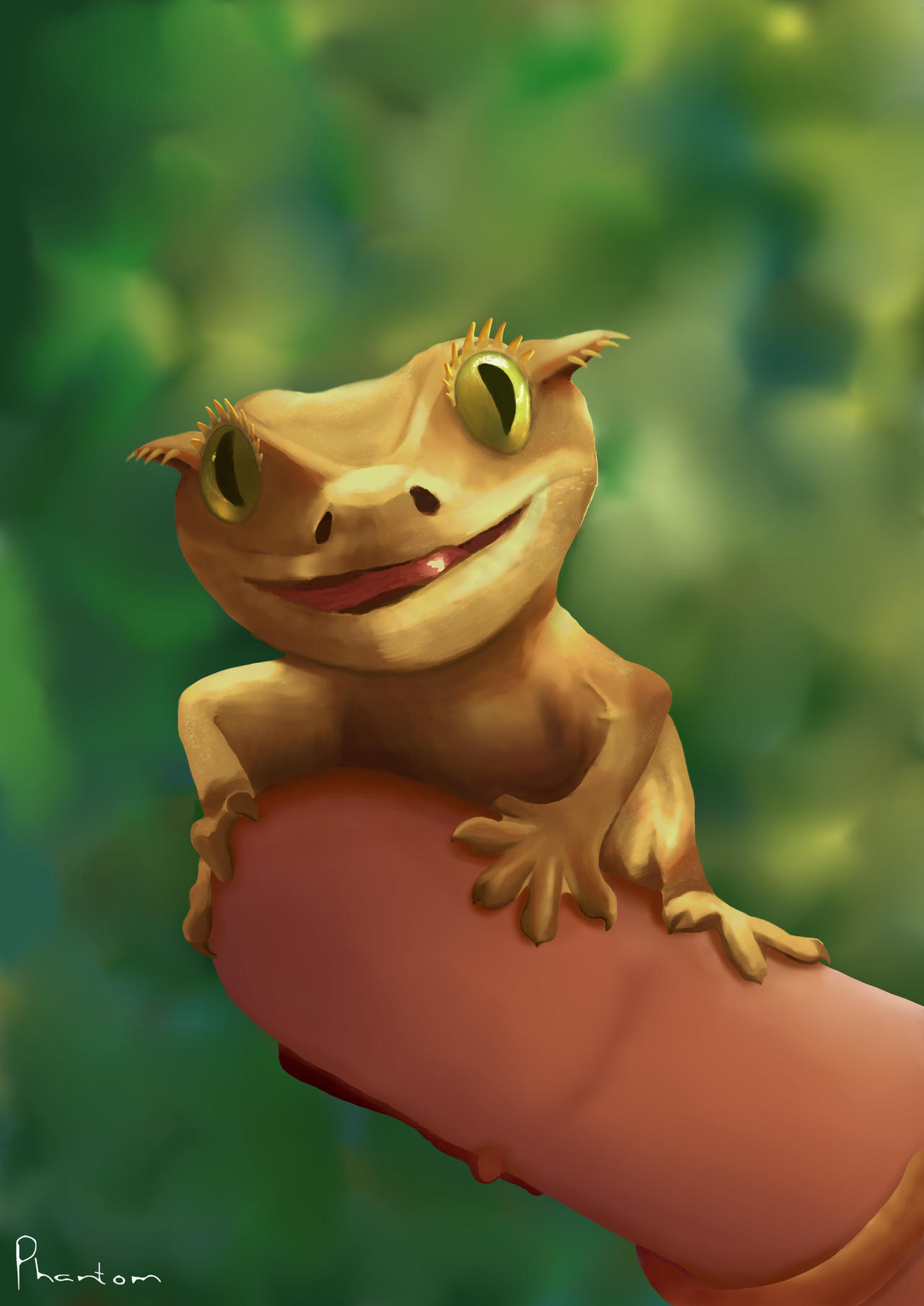 Gecko Deviantart Crested gecko by PhantomsHoard on DeviantArt