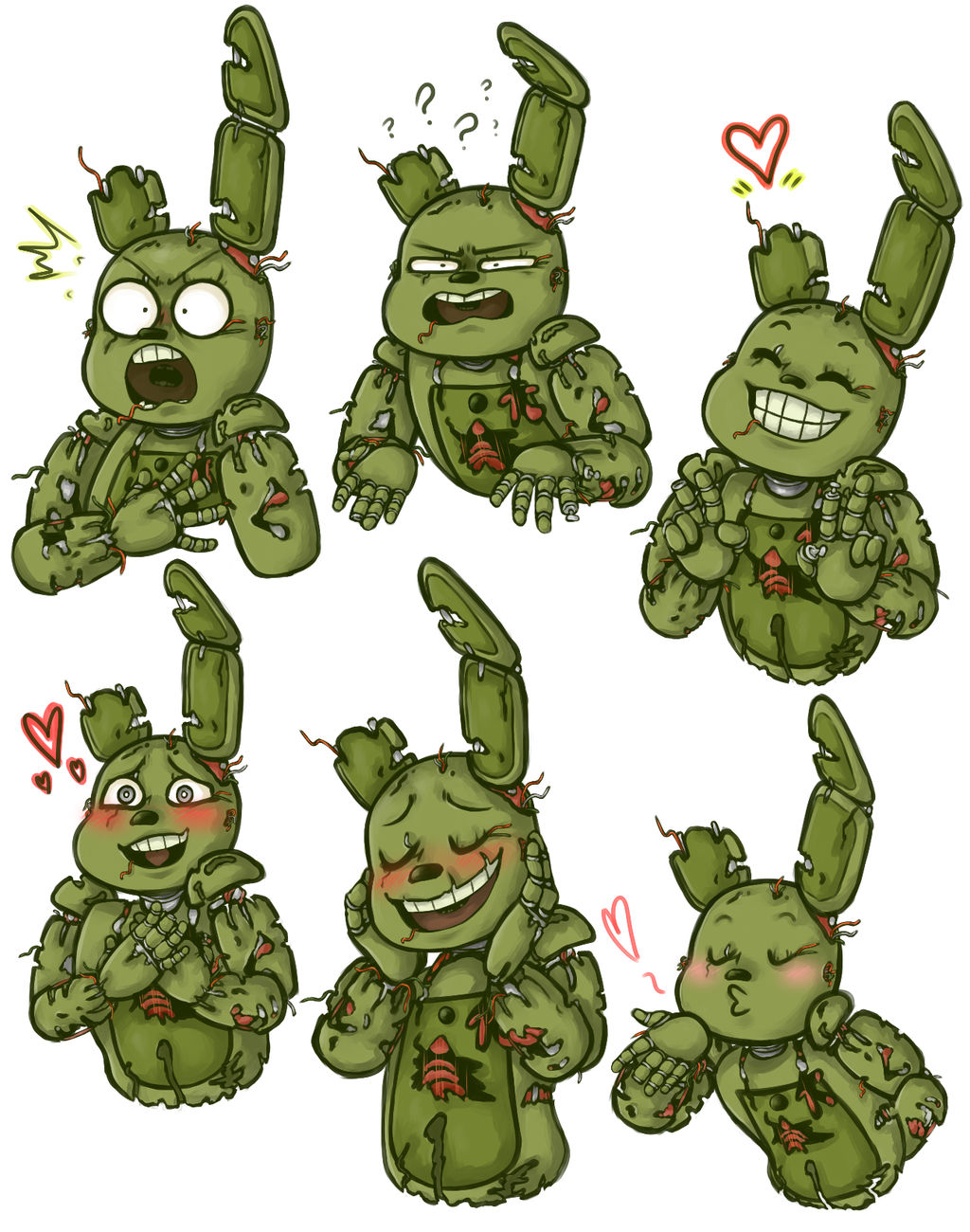 Springtrap Expressions by Springtrap-trash on DeviantArt