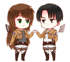 [AT] CaitlinAckerman-Aot - OC Katie and Levi