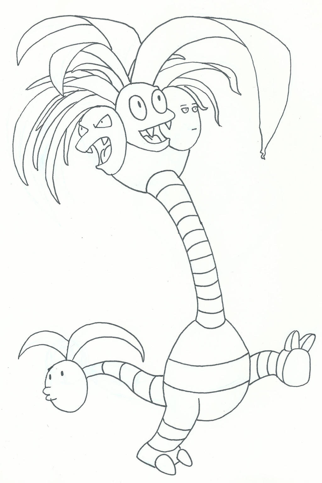 Exeggutor Color Pages Alolan Exeggutor lineart by TheSurfingWaffleAH on DeviantArt