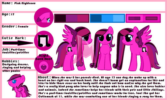 Pink Nightcore Reference Sheet [+Colors]