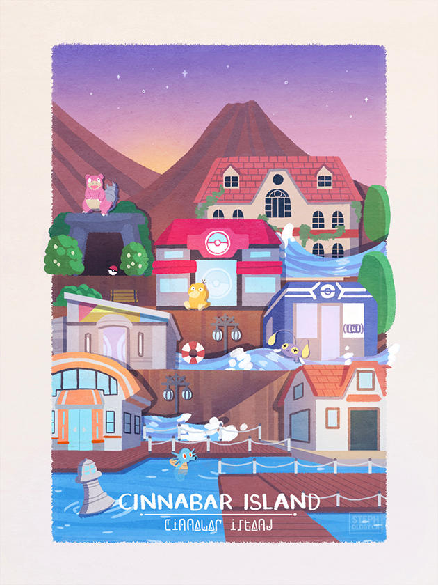 Cinnabar Island by stephahaha on DeviantArt