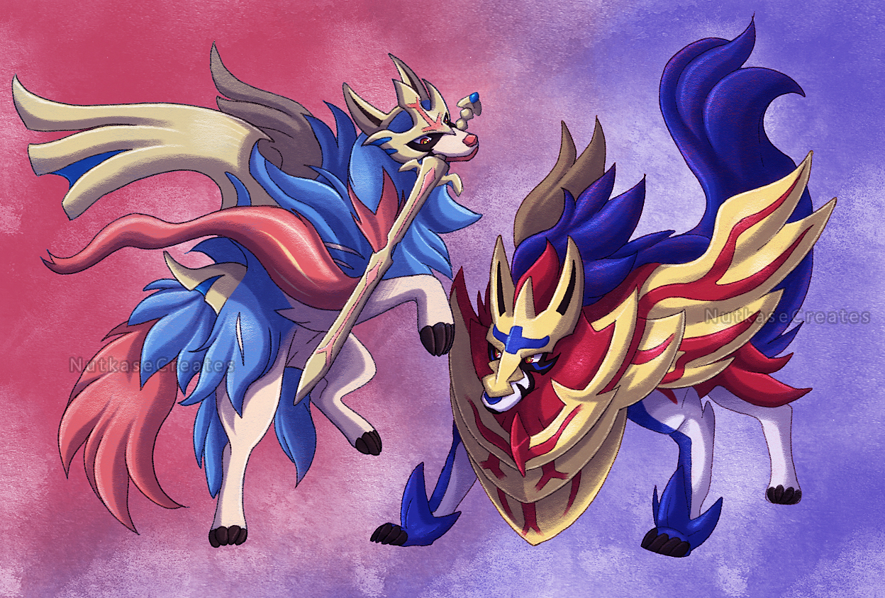 Zacian, Zamazenta  🎨Pokemon Art/Drawing Amino 🎨 Amino