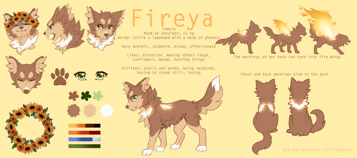 Fireya- reference sheet