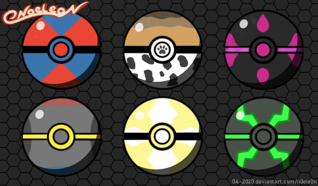 New Pokeball types by N0ele0N on DeviantArt