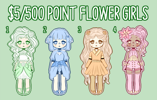 $5 USD/500 Point Flower Girls! [CLOSED]