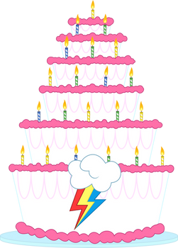 Rainbow Dash's Birthday Cake