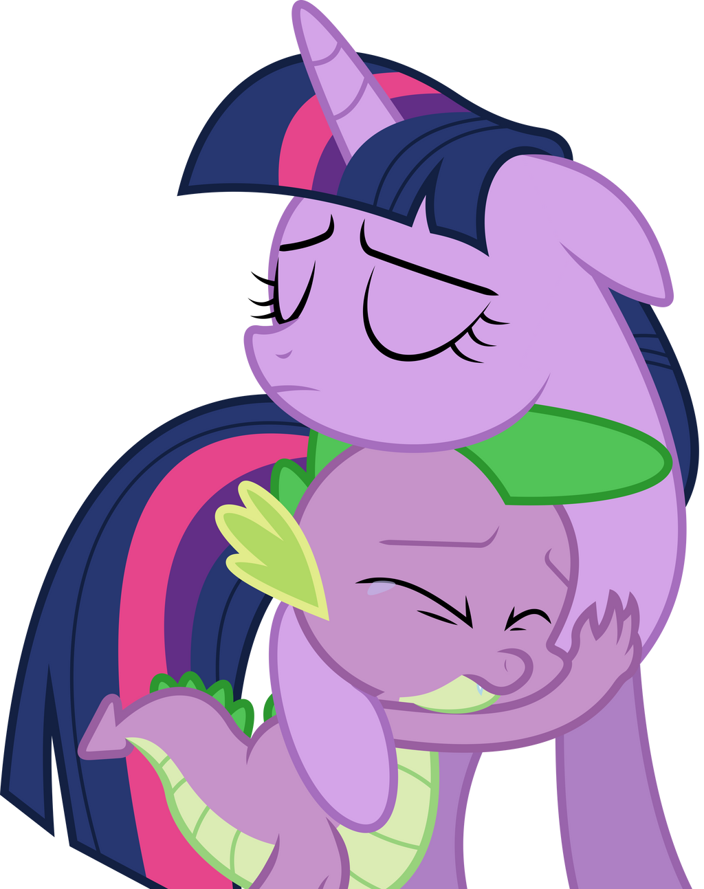 Twilight and Spike mourning for Golden Oak Library