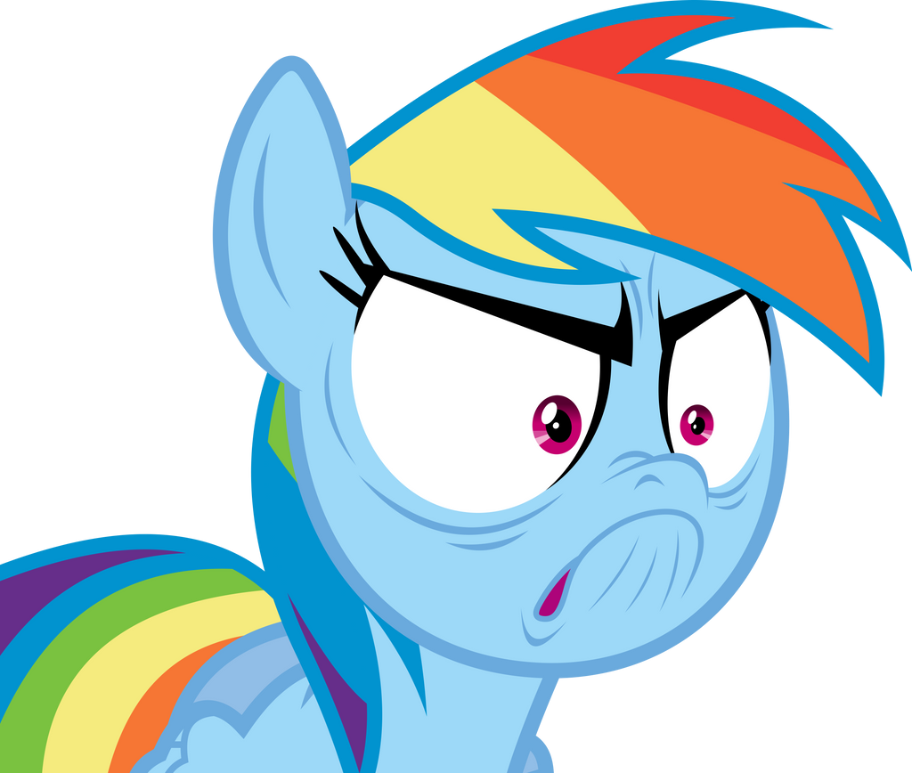 Angry Rainbow Dash by dasprid