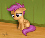 Scootaloo cries on the outside by dasprid