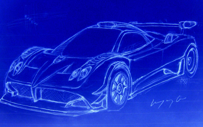 Pagani Zonda R Sketch by goldflashgly513 on DeviantArt