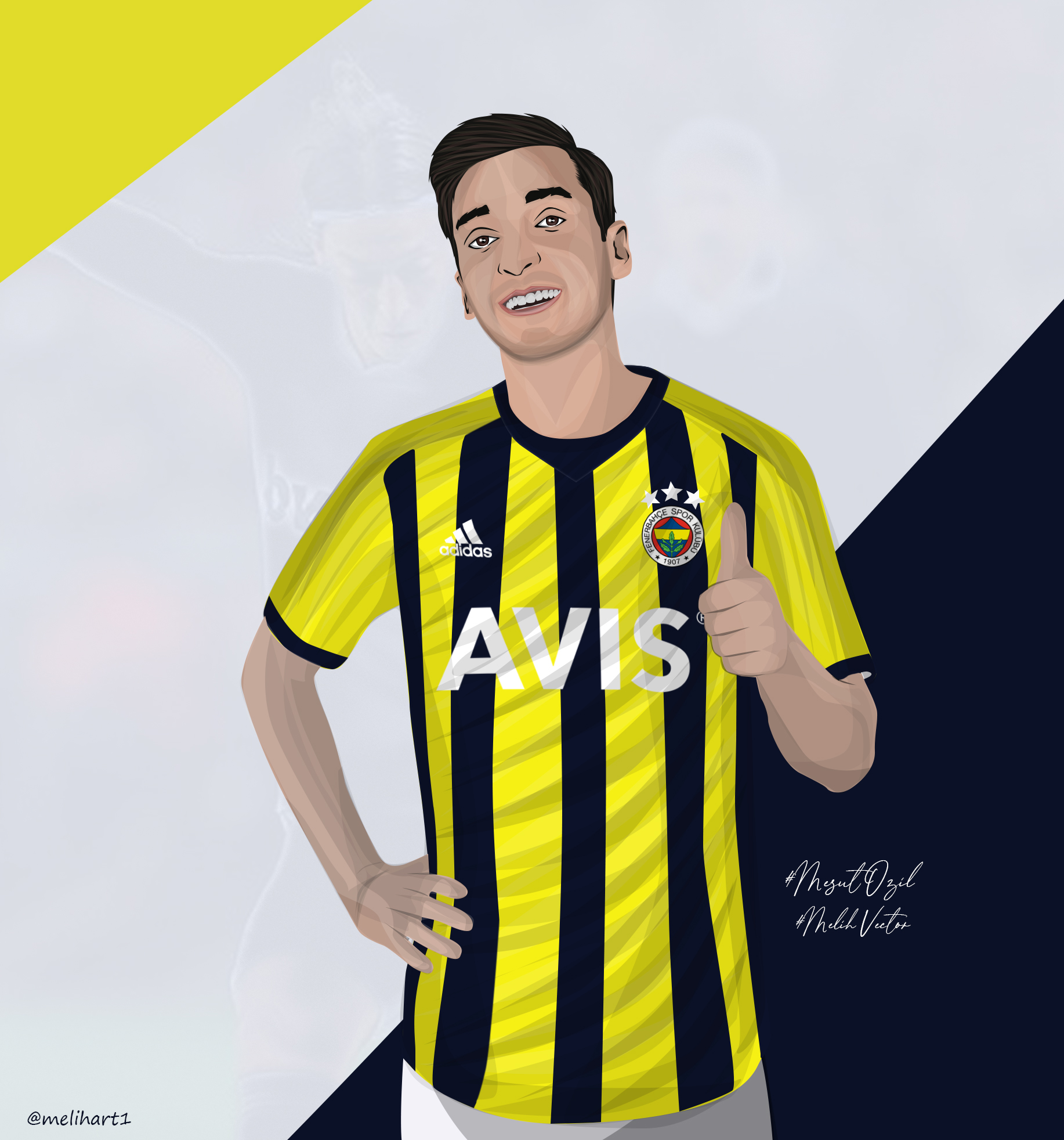 Mesut Ozil Vector Art by melihart1 on DeviantArt
