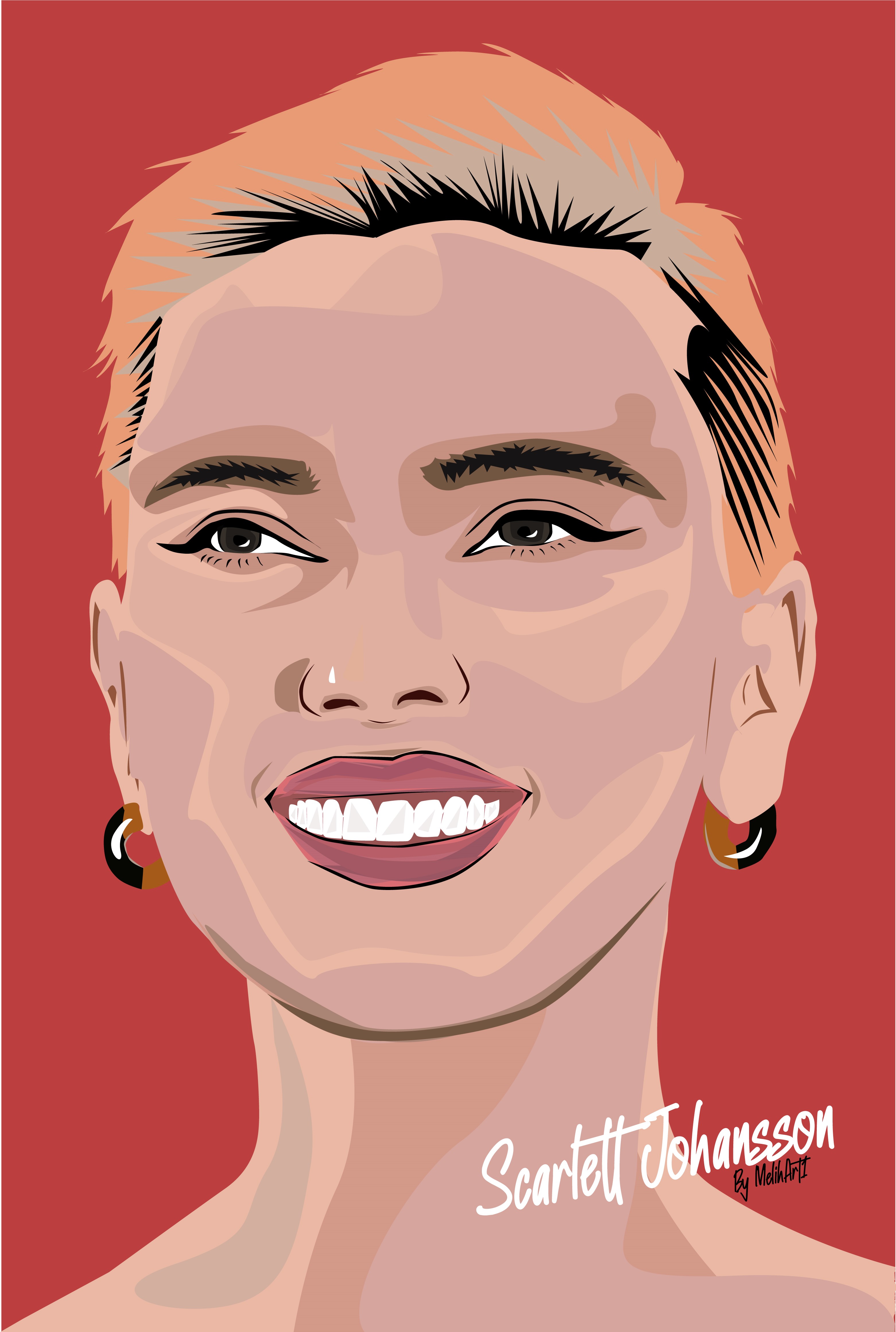 Scarlett Johansson Vector Art by melihart1 on DeviantArt