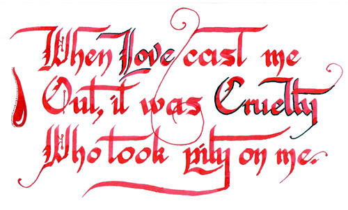 Calligraphy 01, 'When Love...'