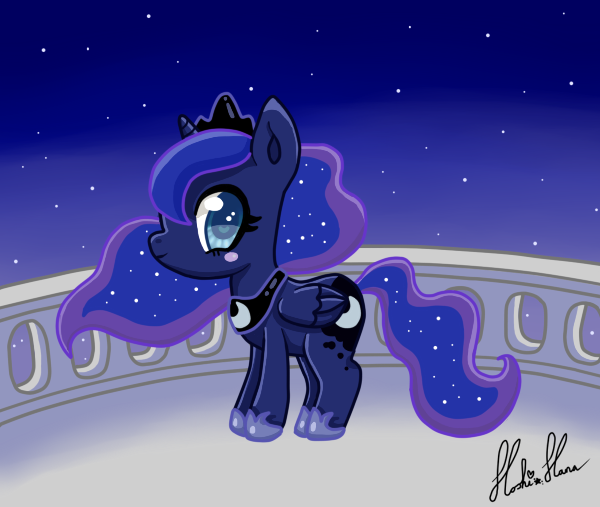 Moon lit balcony: Chibi Luna