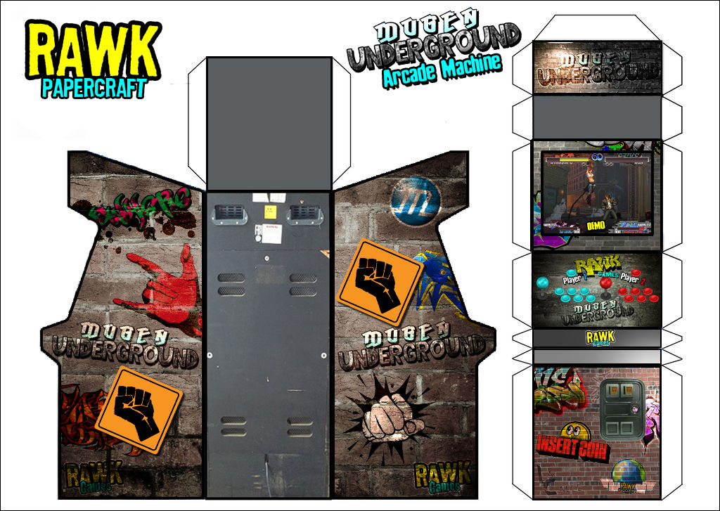 Minimum Rage Papercraft M.U.G.E.N. Underground Arcade Machine (Papercraft) by Rawk-Klark on ...