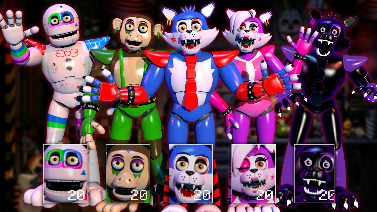 Ultimate Custom Night - Ultimate Custom Night - Animatronics Five Nights at  Candy's 2 (Mod) 