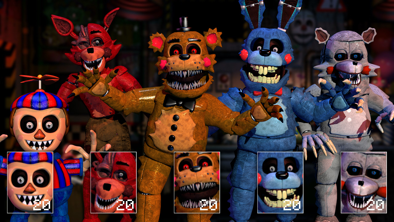 FNaF World: Classic Withered Animatronics Complete! (Mod) 