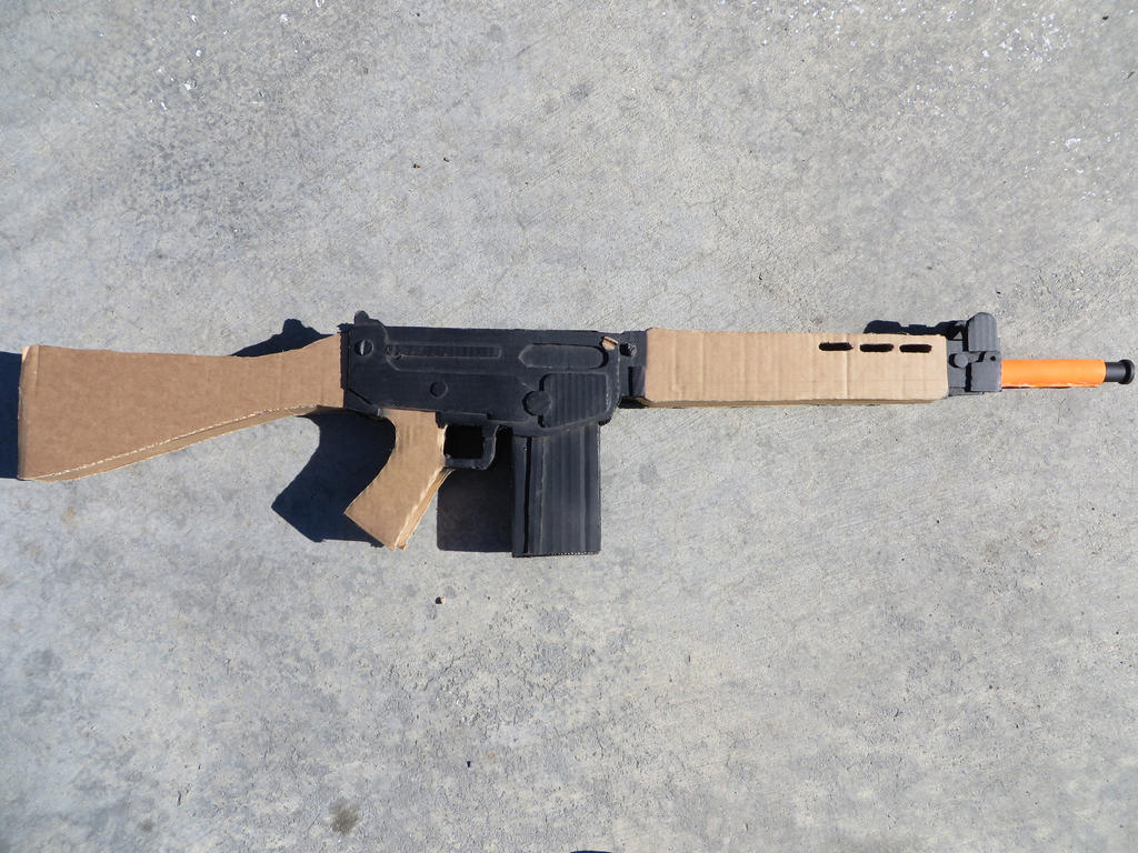 Cardboard FAL Assault rifle