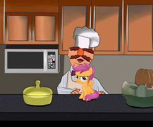 Chickie in da pot (Pony Thanksgiving Day Drawing)