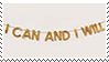 i can and i will aesthetic stamp