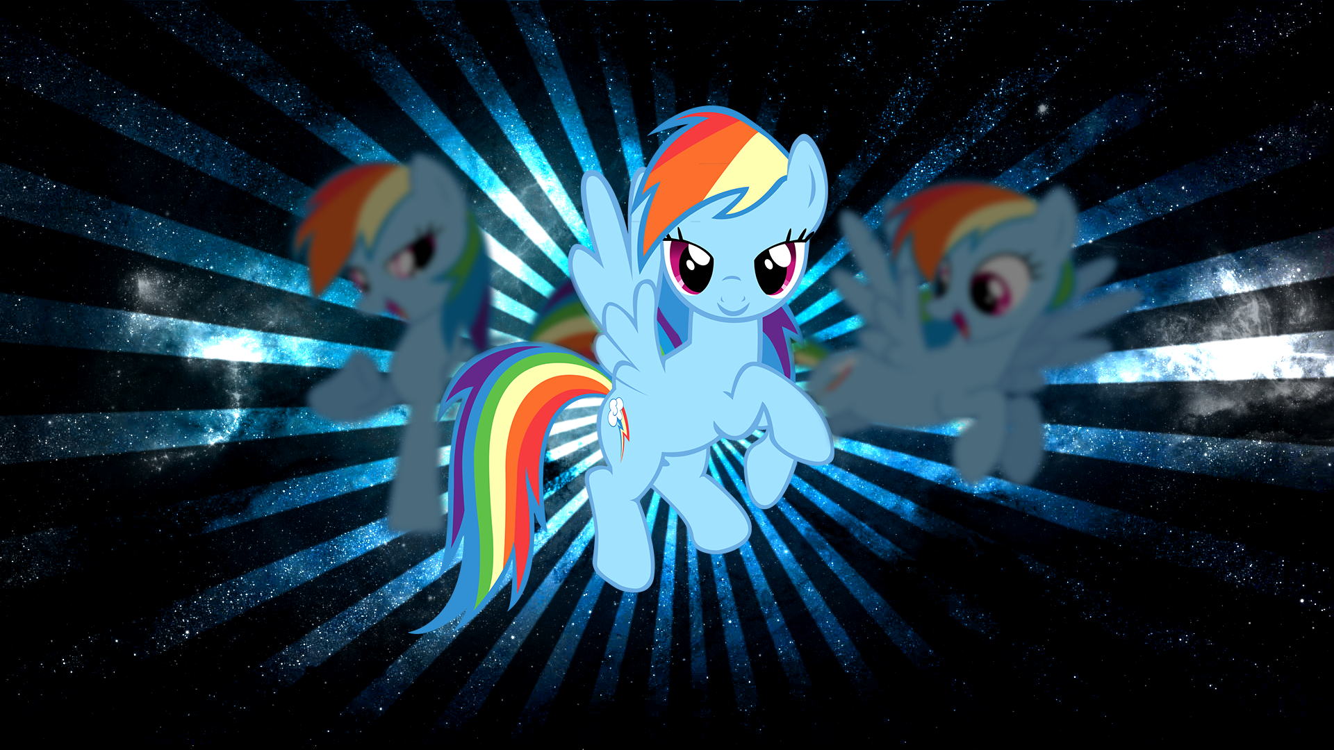 Rainbow Dash x3 (Wallpaper)