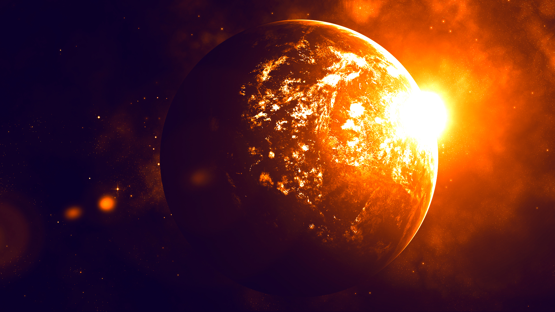 The Planet on Fire (Wallpaper)