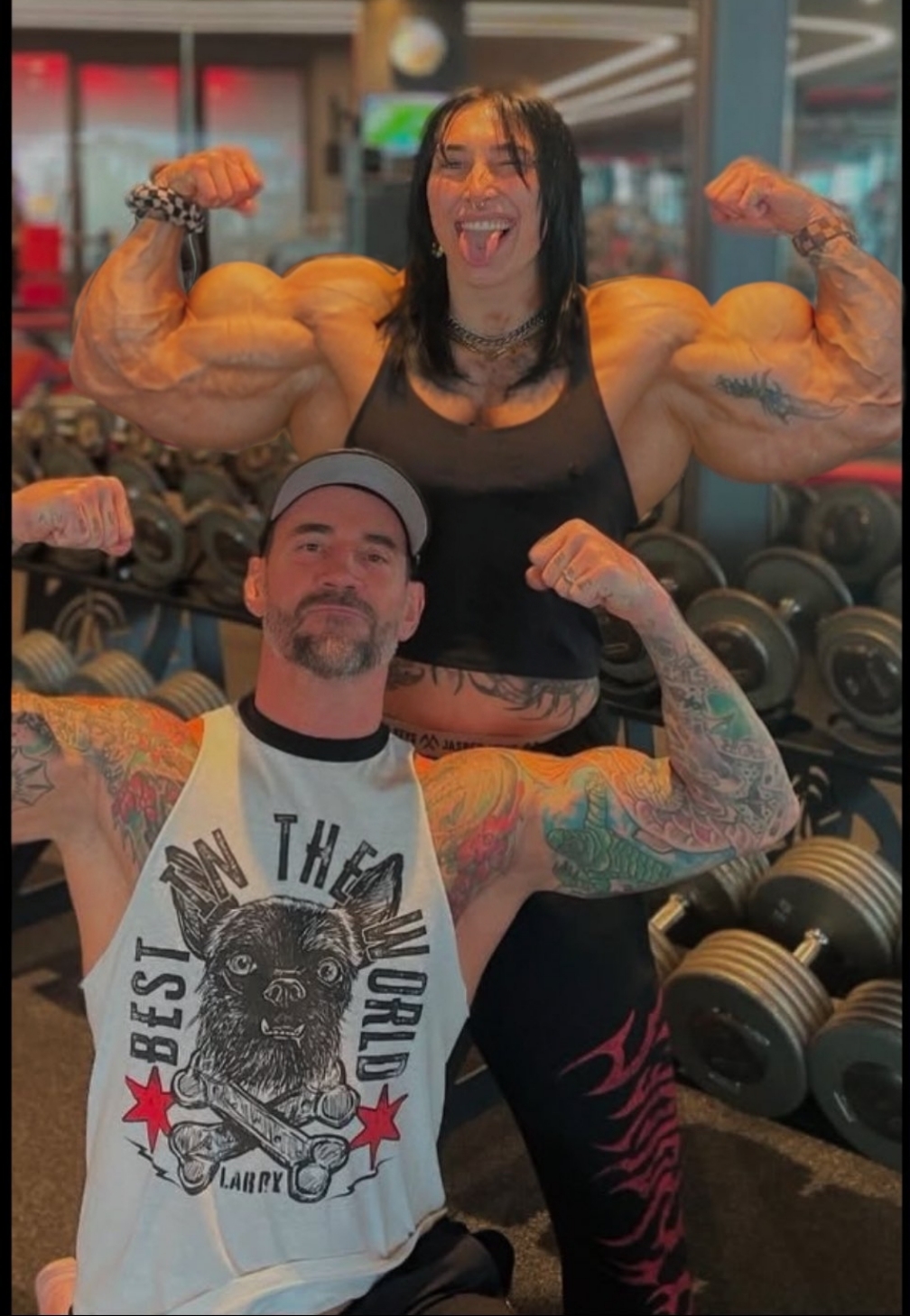 Rhea is double the size of CM Punk by DoctorMorph on DeviantArt