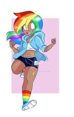 Human AU Rainbow Dash